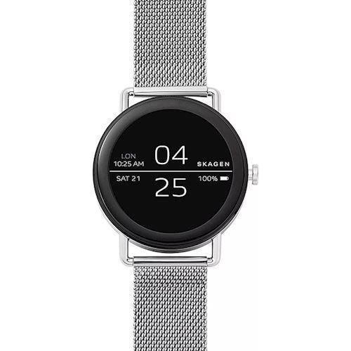 Image of mat rustfri stål Connected Falster smartwatch quartz med digtal display herre ur fra Skagen Connected